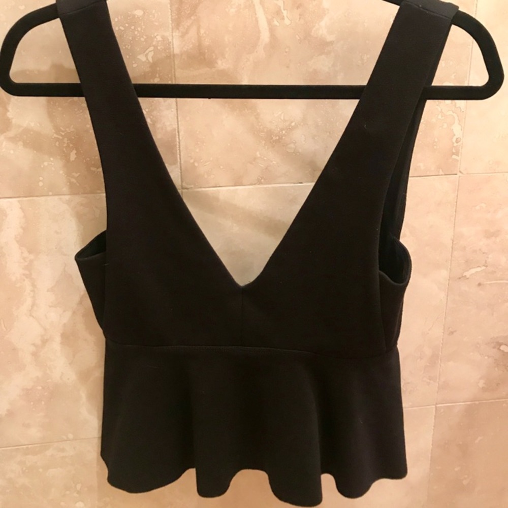 Deep V Black Top Size XS